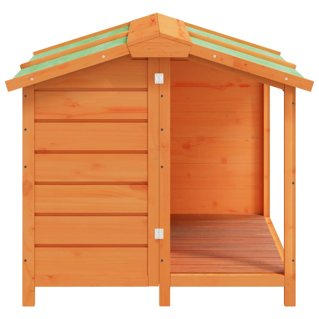vidaXL Buda dla psa, brązowa, 96x87x80,5 cm, lite drewno sosnowe
