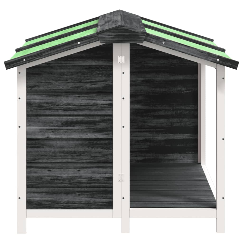 vidaXL Buda dla psa, szara, 96x87x80,5 cm, drewno sosnowe