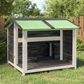 vidaXL Buda dla psa, szara, 96x87x80,5 cm, drewno sosnowe
