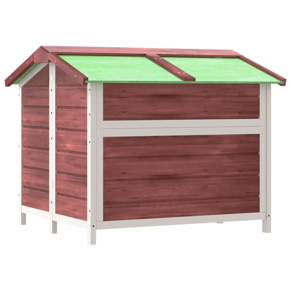 vidaXL Buda dla psa, kolor mokki, 96x87x80,5 cm, lite drewno sosnowe