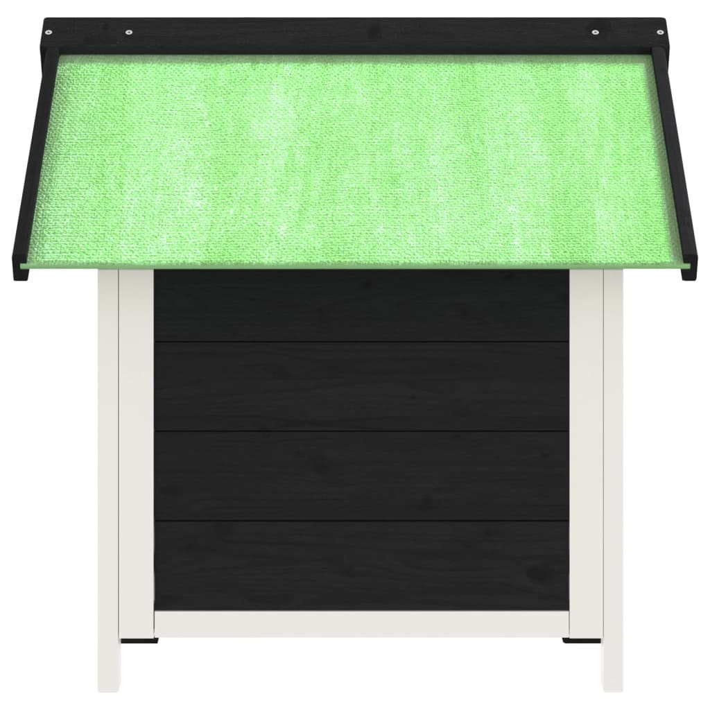 vidaXL Buda dla psa, szara, 65x65x61,5 cm, drewno sosnowe
