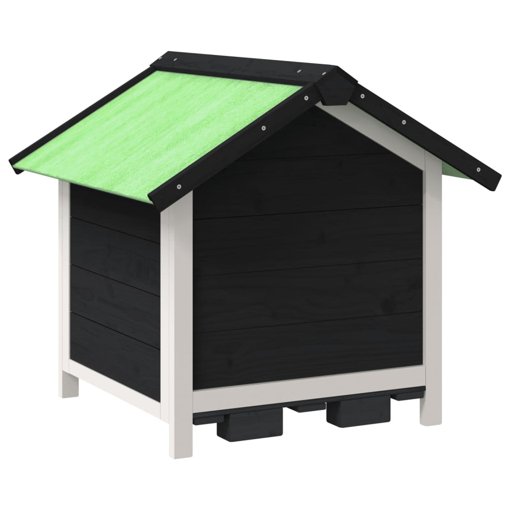 vidaXL Buda dla psa, szara, 65x65x61,5 cm, drewno sosnowe