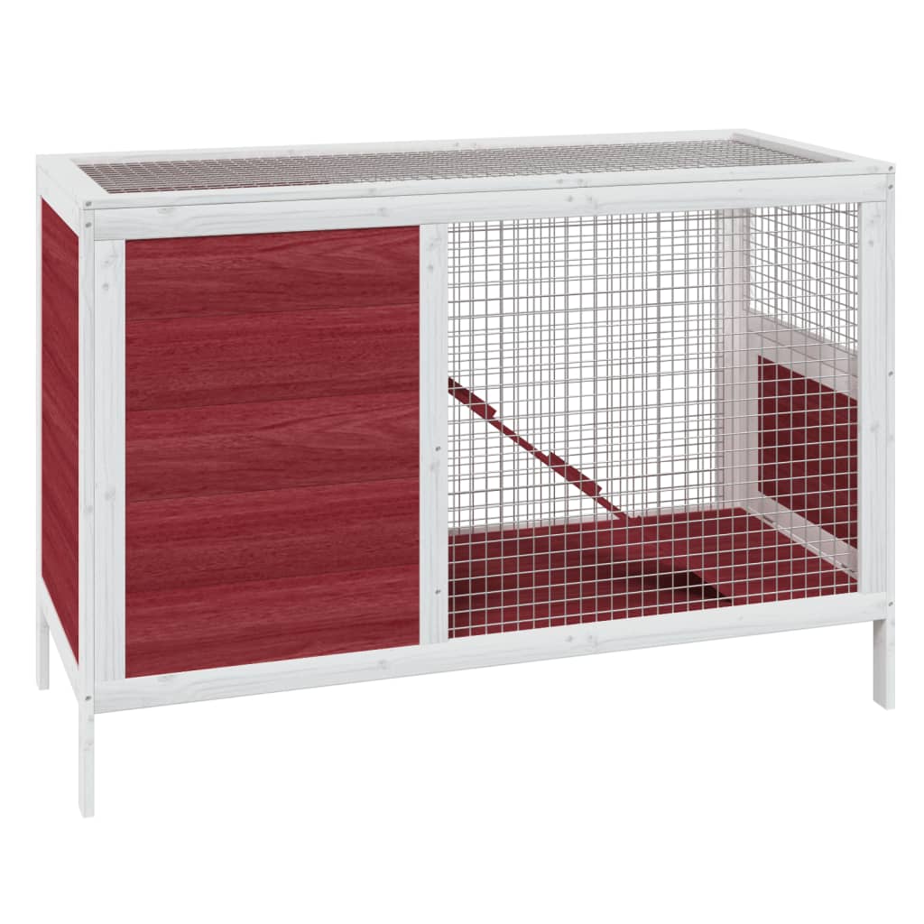 vidaXL Klatka dla królików, mokka, 103x44x69,5 cm, drewno sosnowe