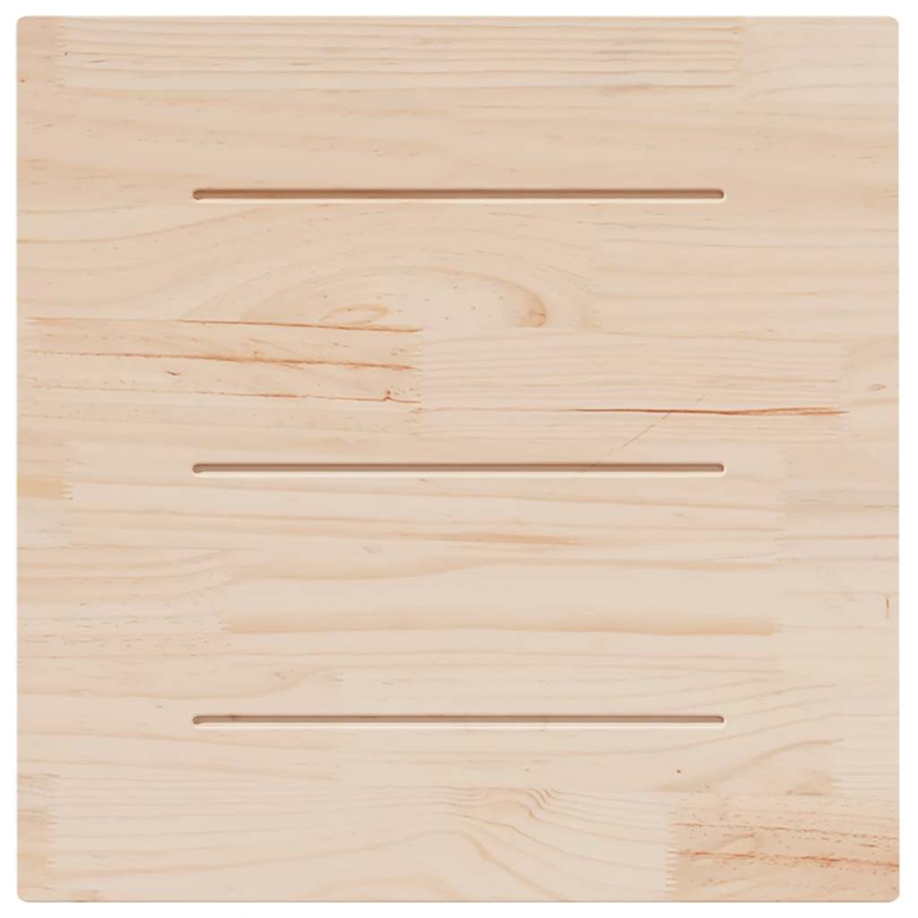 vidaXL Blat stołu, biały, 70x70x2,5cm, lite drewno sosnowe, kwadratowy