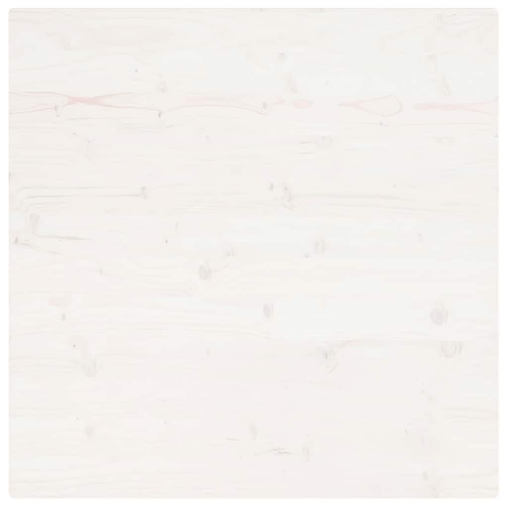 vidaXL Blat stołu, biały, 80x80x2,5cm, lite drewno sosnowe, kwadratowy