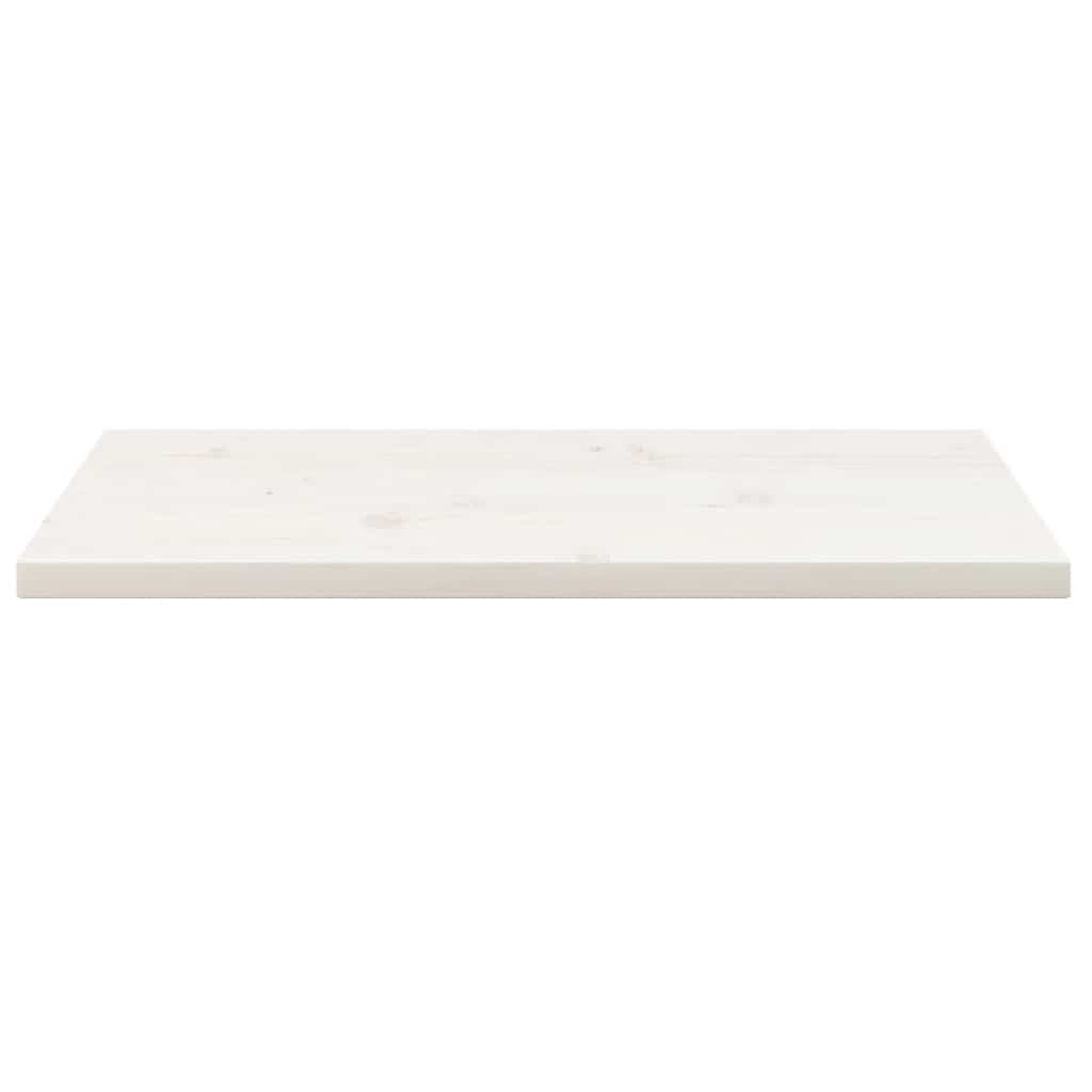 vidaXL Blat stołu biały, 80x40x2,5cm, lite drewno sosnowe, prostokątny