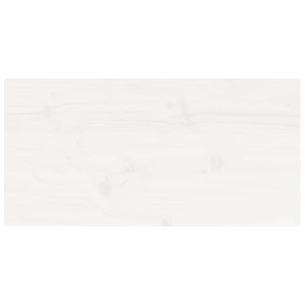 vidaXL Blat stołu biały, 80x40x2,5cm, lite drewno sosnowe, prostokątny