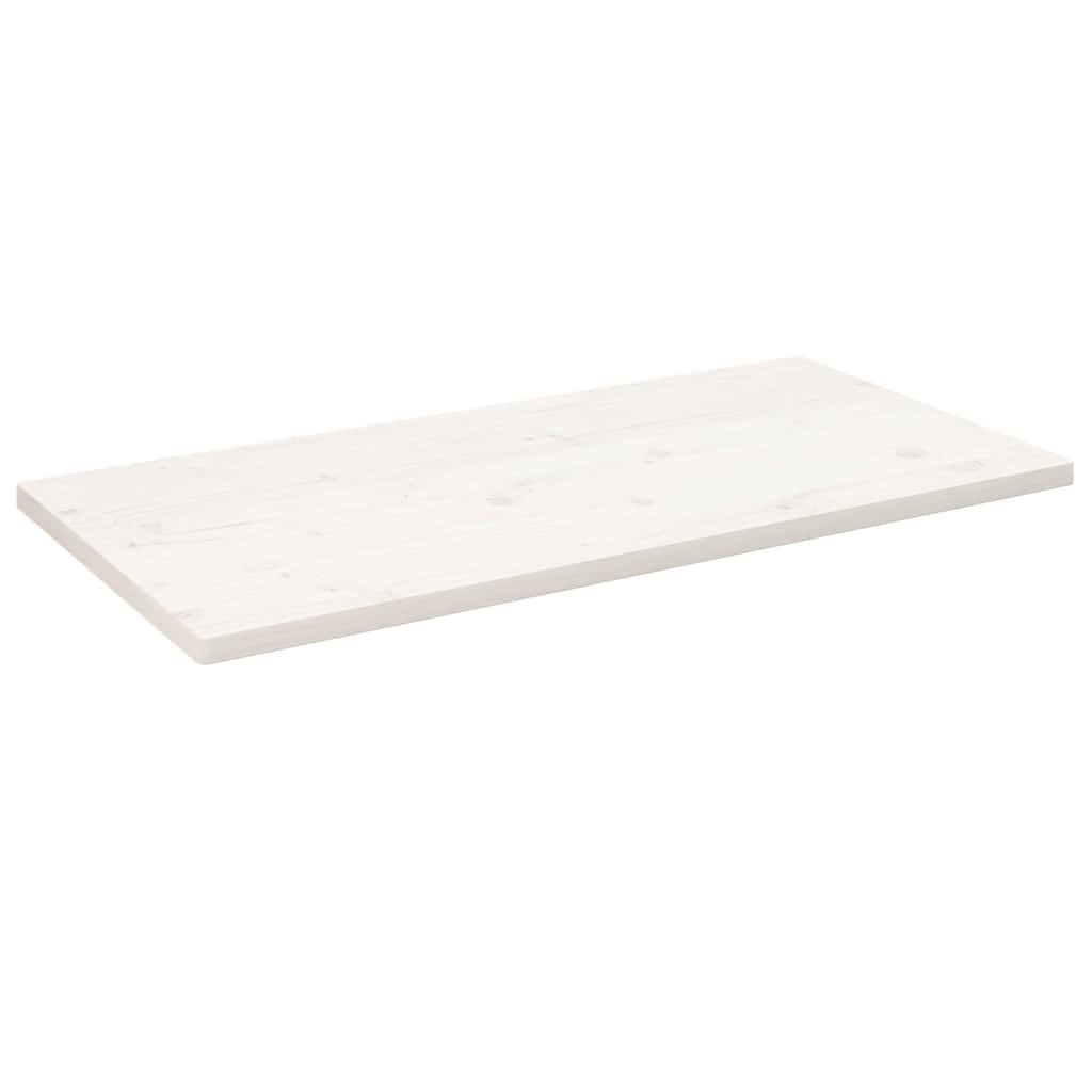 vidaXL Blat stołu, biały, 100x50x2,5cm, lite drewno sosnowe, prostokąt