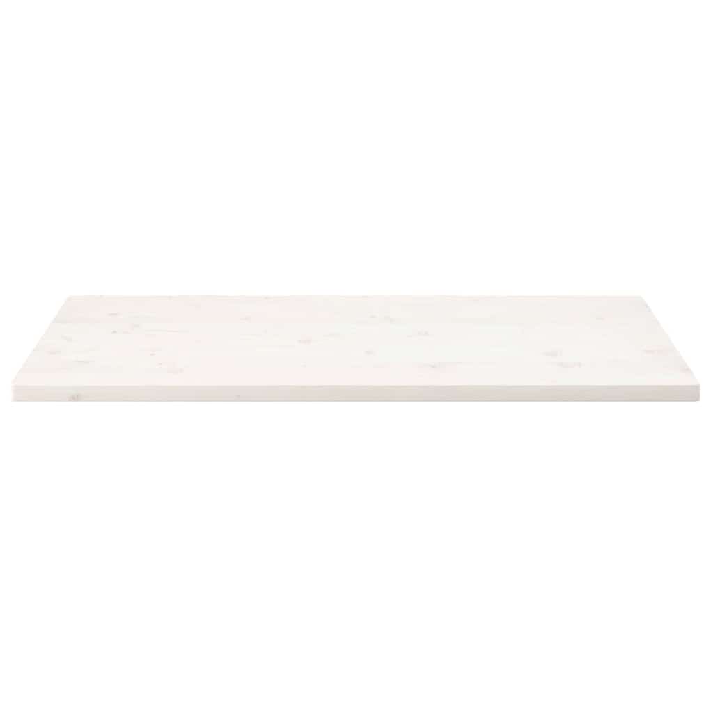 vidaXL Blat stołu, biały, 100x50x2,5cm, lite drewno sosnowe, prostokąt
