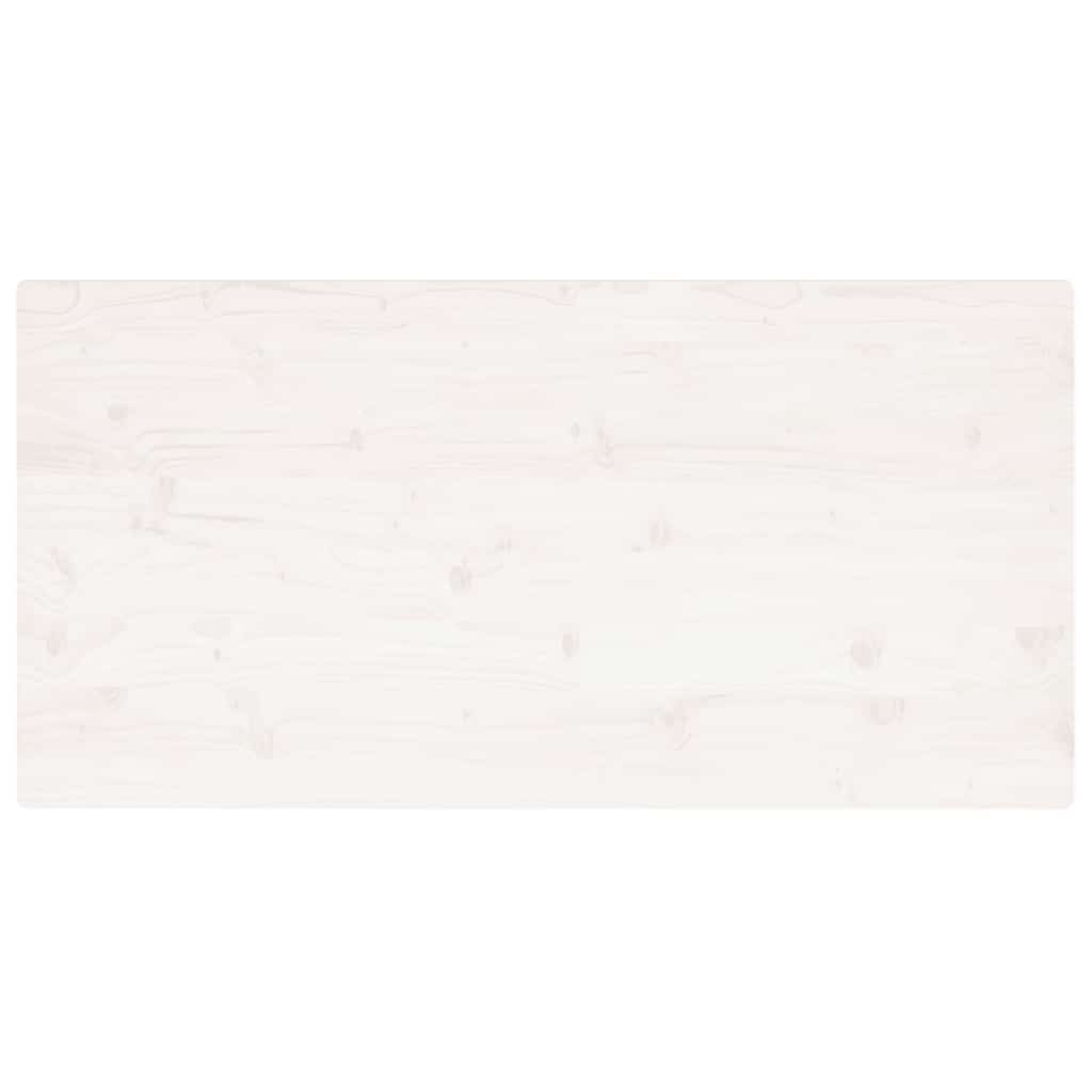 vidaXL Blat stołu, biały, 110x55x2,5 cm, lita sosna, prostokątny