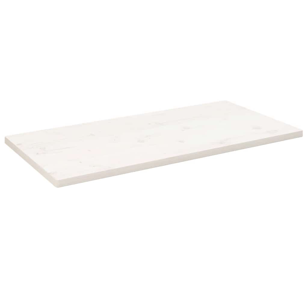 vidaXL Blat stołu, biały, 110x60x2,5cm, lite drewno sosnowe, prostokąt