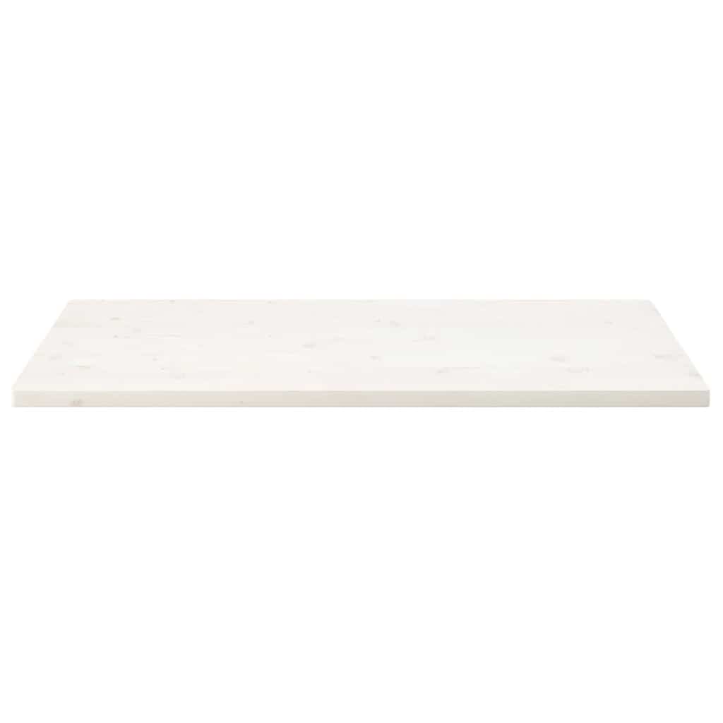 vidaXL Blat stołu, biały, 110x60x2,5cm, lite drewno sosnowe, prostokąt