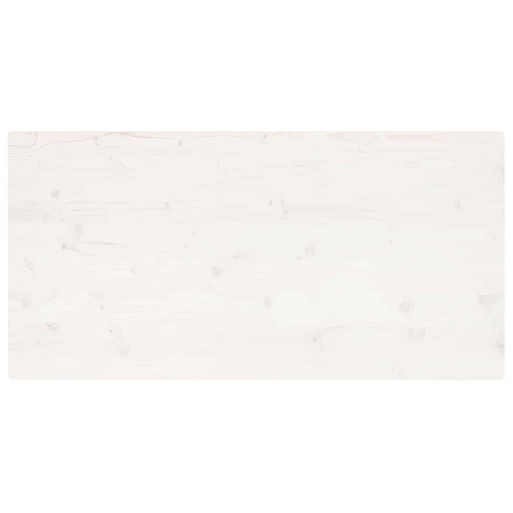 vidaXL Blat stołu, biały, 110x60x2,5cm, lite drewno sosnowe, prostokąt