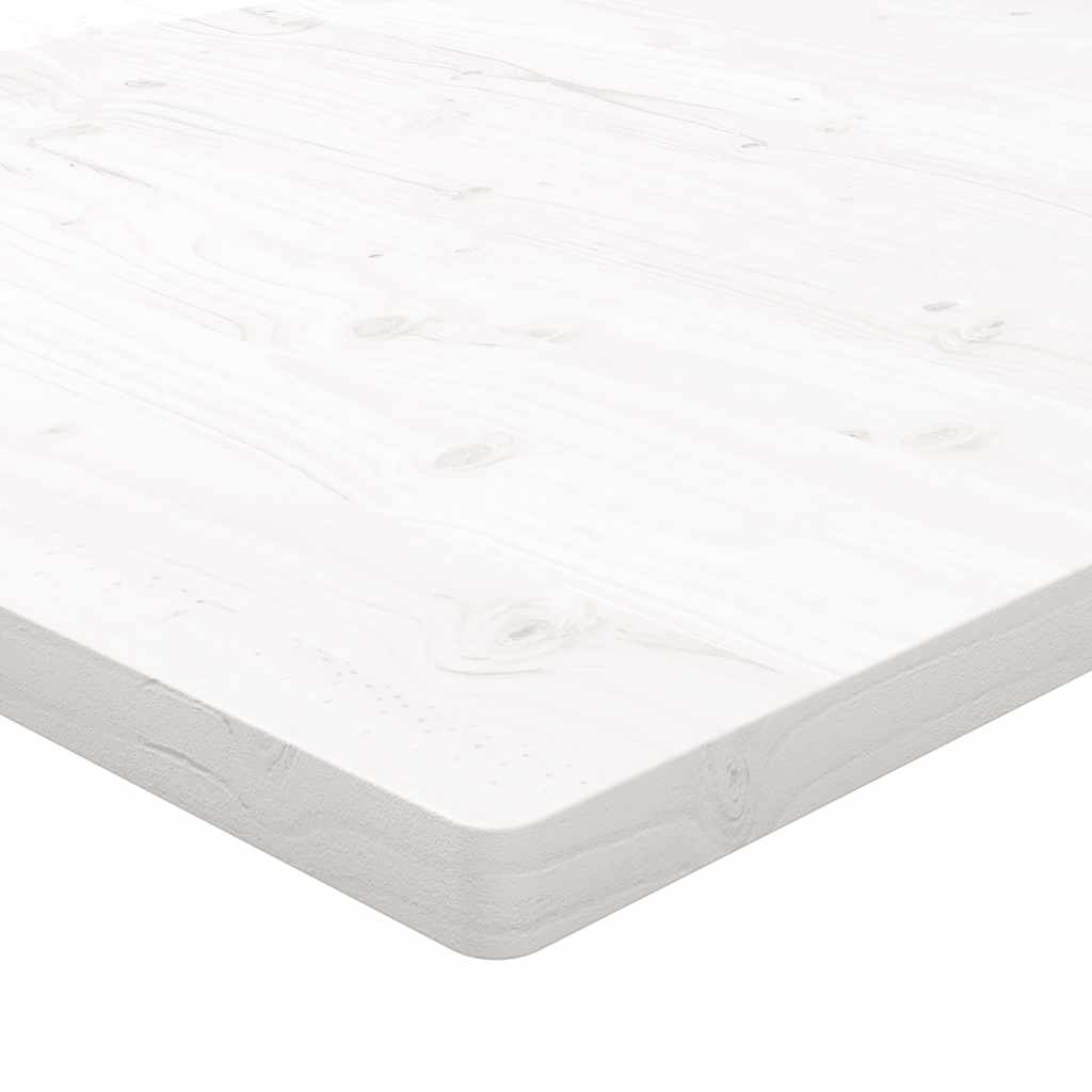 vidaXL Blat stołu, biały, 110x60x2,5cm, lite drewno sosnowe, prostokąt