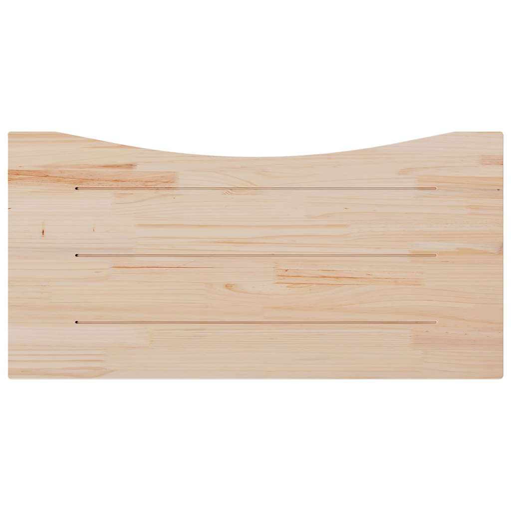 vidaXL Blat biurka, biały, 100x60x2,5 cm, lite drewno sosnowe