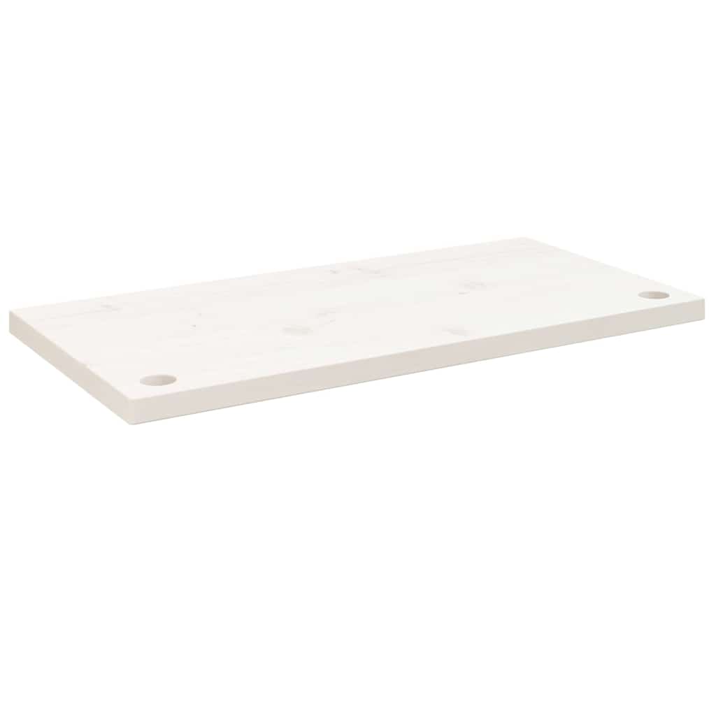 vidaXL Blat biurka, biały, 80x40x2,5 cm, lite drewno sosnowe