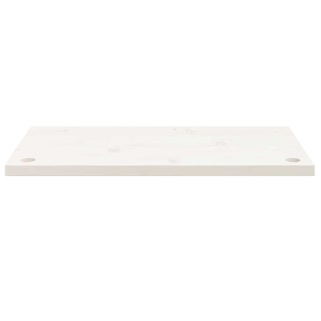 vidaXL Blat biurka, biały, 80x40x2,5 cm, lite drewno sosnowe