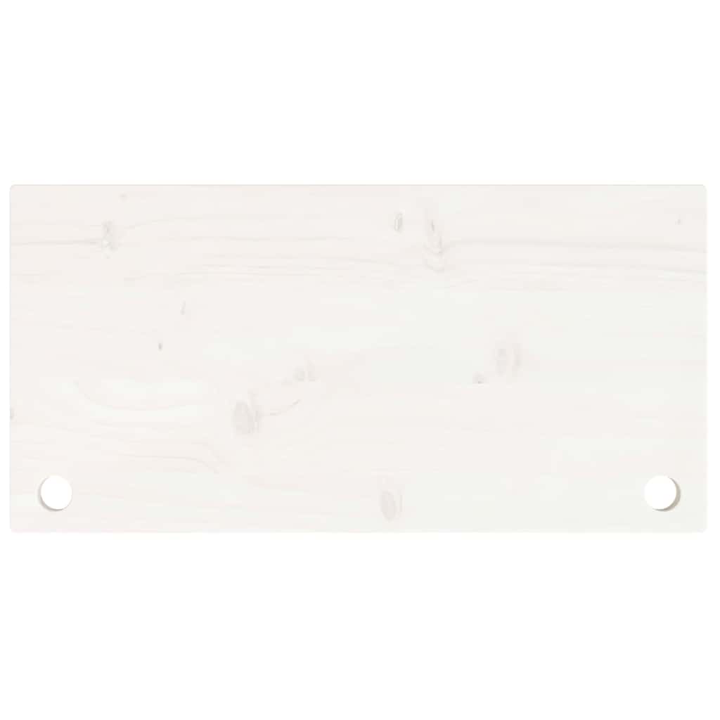 vidaXL Blat biurka, biały, 80x40x2,5 cm, lite drewno sosnowe