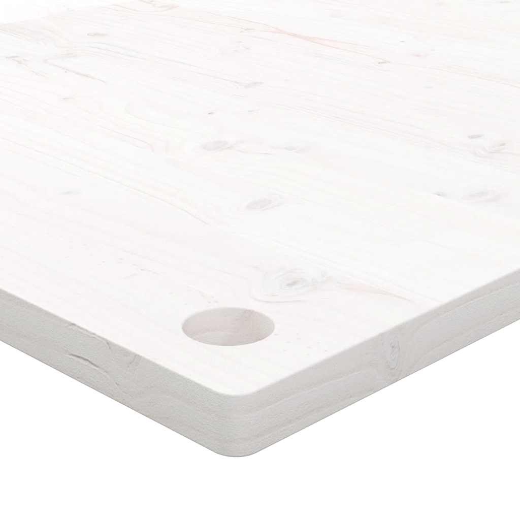 vidaXL Blat biurka, biały, 80x40x2,5 cm, lite drewno sosnowe