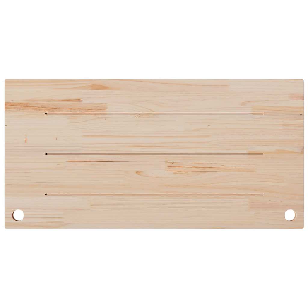 vidaXL Blat biurka, biały, 100x50x2,5 cm, lite drewno sosnowe