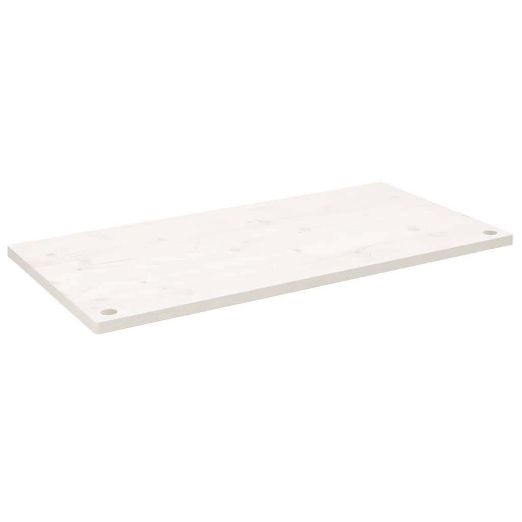 vidaXL Blat biurka, biały, 100x60x2,5 cm, lite drewno sosnowe
