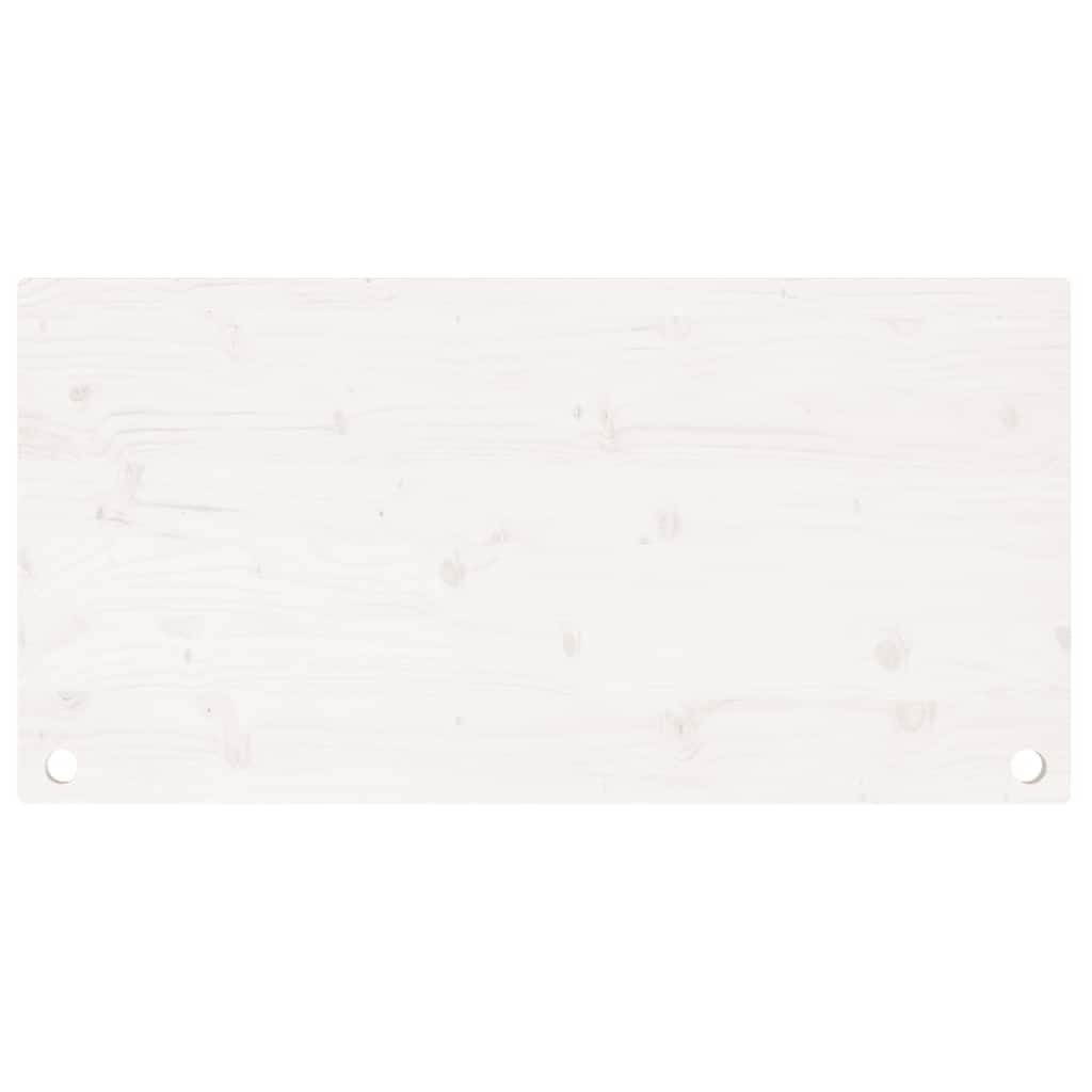 vidaXL Blat biurka, biały, 100x60x2,5 cm, lite drewno sosnowe
