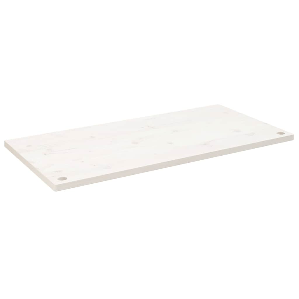 vidaXL Blat biurka, biały, 110x60x2,5 cm, lite drewno sosnowe