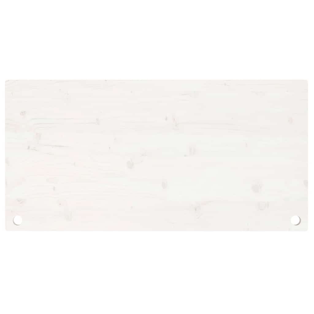vidaXL Blat biurka, biały, 110x60x2,5 cm, lite drewno sosnowe