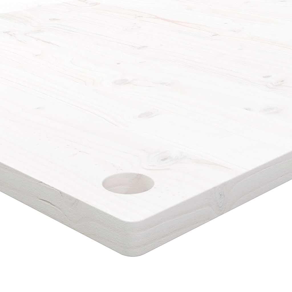 vidaXL Blat biurka, biały, 110x60x2,5 cm, lite drewno sosnowe