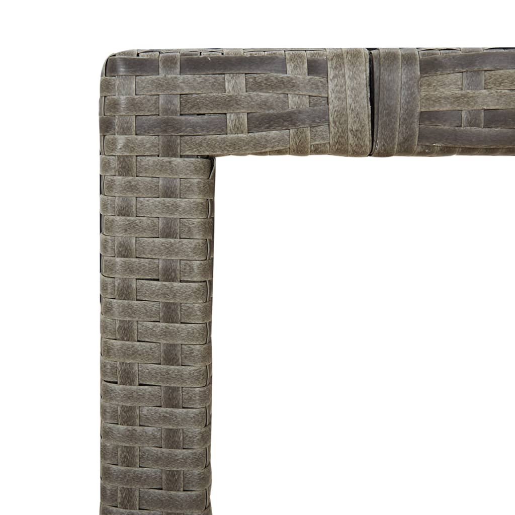 vidaXL 7-cz. zestaw mebli ogrodowych z poduszkami, szary, rattan PE