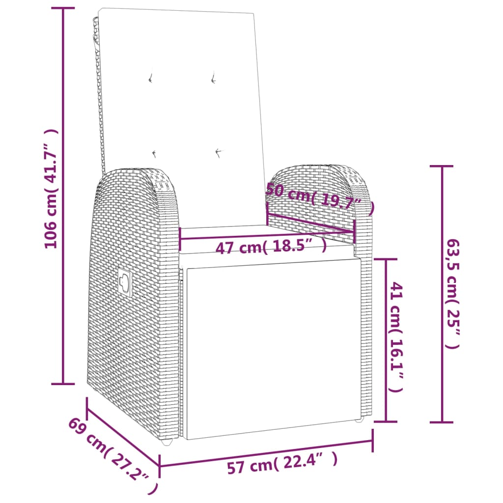 vidaXL 2-cz. zestaw wypoczynkowy do ogrodu, szary, polirattan i akacja