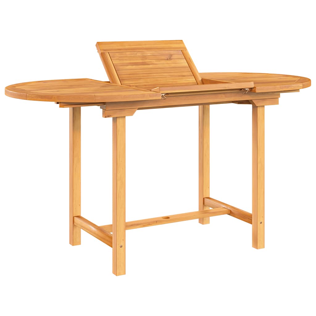 vidaXL Rozkładany stół ogrodowy, 110-160x80x75 cm, lite drewno tekowe