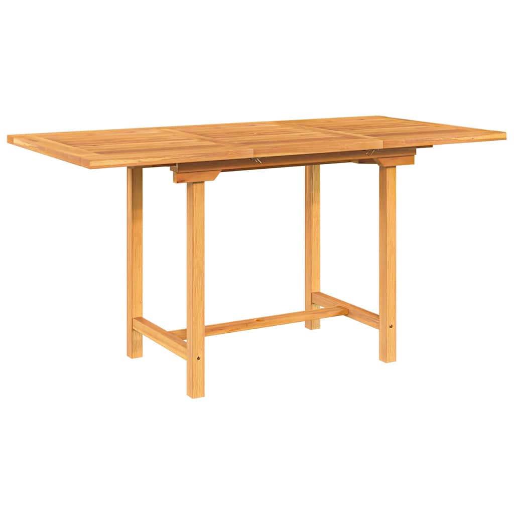 vidaXL Rozkładany stół ogrodowy, 110-160x80x75 cm, lite drewno tekowe