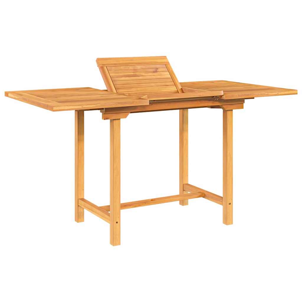 vidaXL Rozkładany stół ogrodowy, 110-160x80x75 cm, lite drewno tekowe