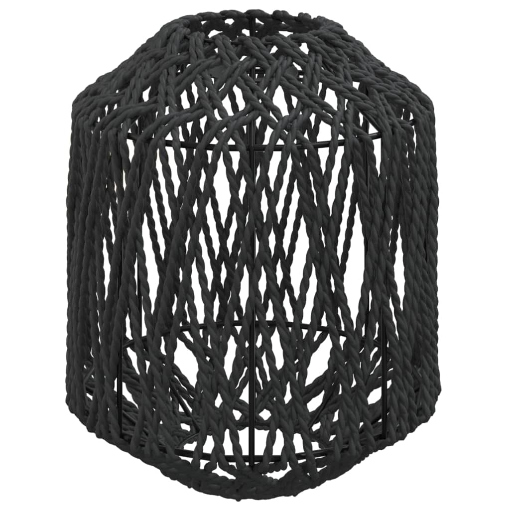 vidaXL Klosz do lampy, czarny, Ø23x28 cm, żelazo i papier