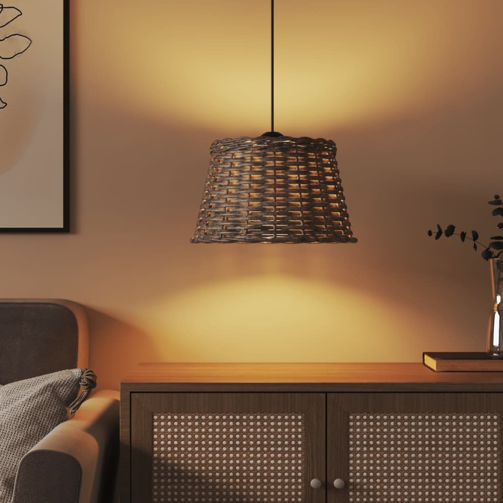 vidaXL Klosz lampy wiszącej, brązowy, Ø38x23 cm, wiklina