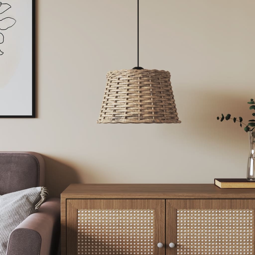 vidaXL Klosz lampy wiszącej, brązowy, Ø38x23 cm, wiklina