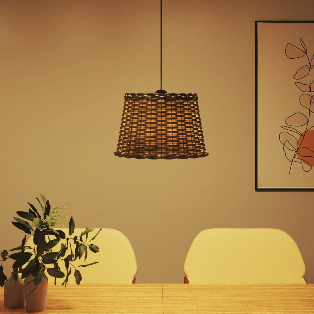 vidaXL Klosz lampy wiszącej, brązowy, Ø40x26 cm, wiklina