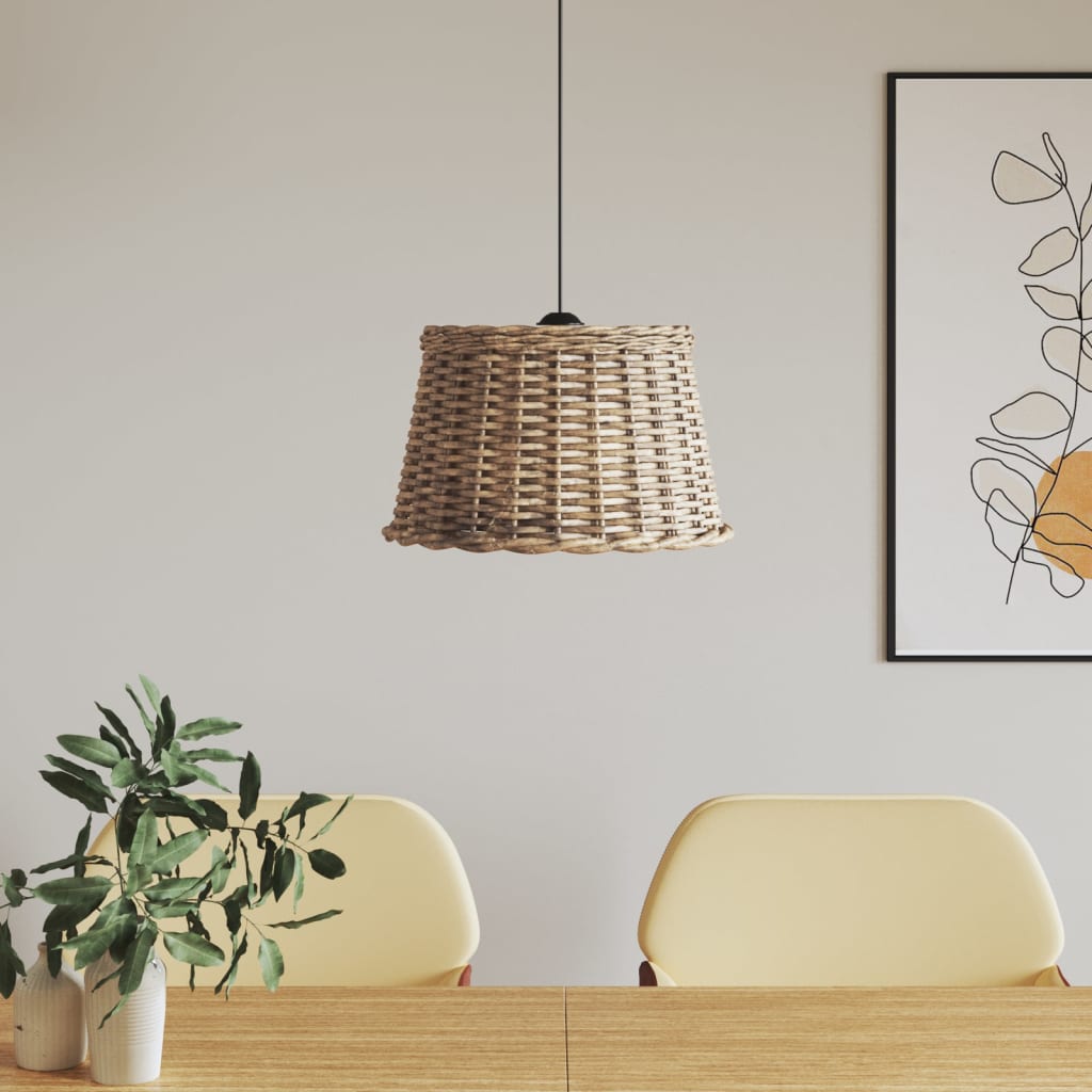 vidaXL Klosz lampy wiszącej, brązowy, Ø45x28 cm, wiklina