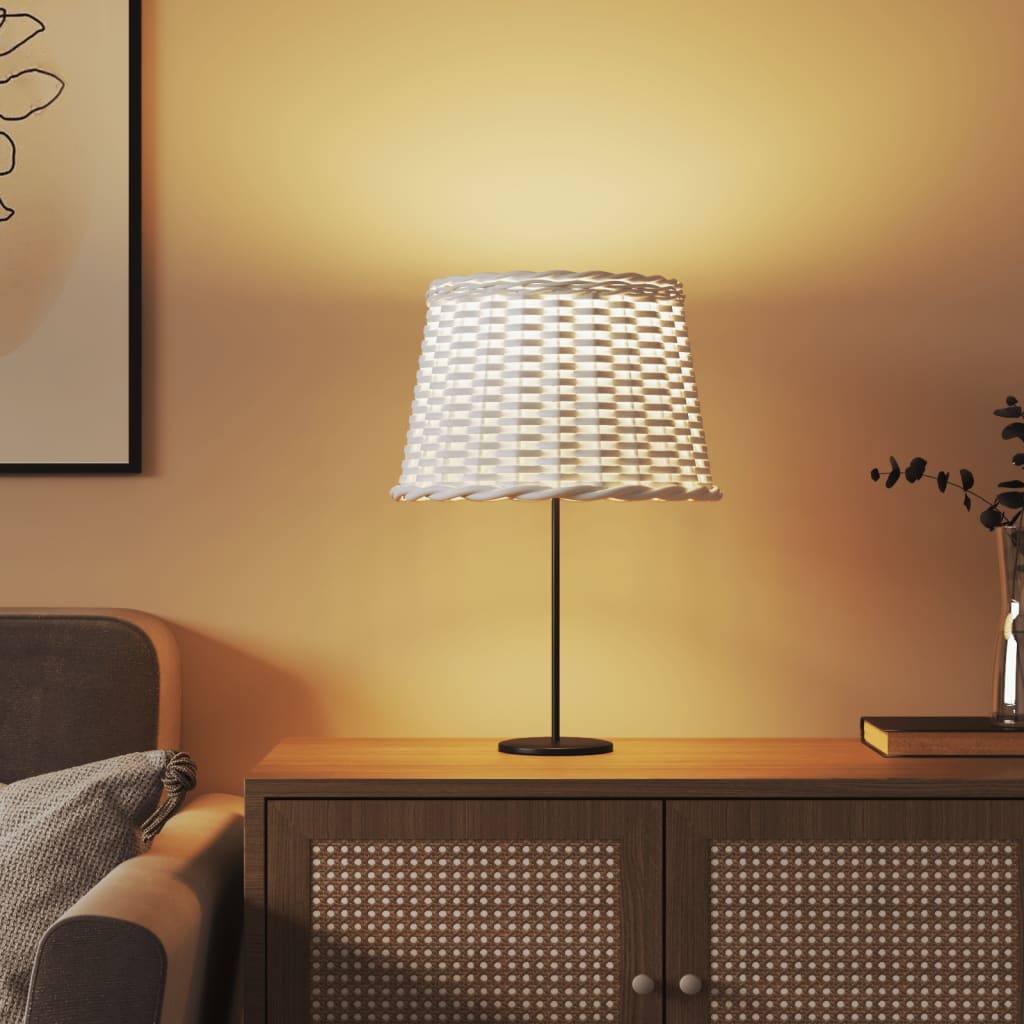 vidaXL Klosz do lampy, biały, Ø40x26 cm, wiklina
