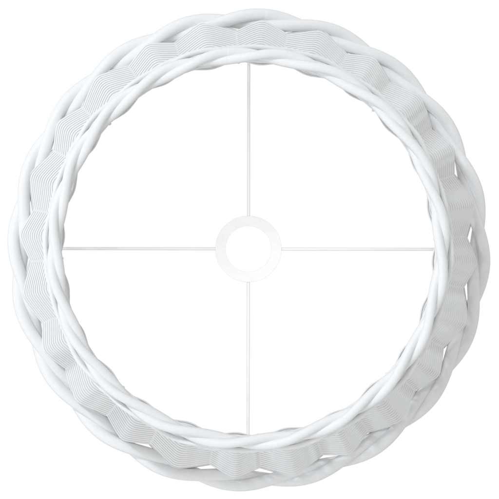 vidaXL Klosz do lampy, biały, Ø45x28 cm, wiklina