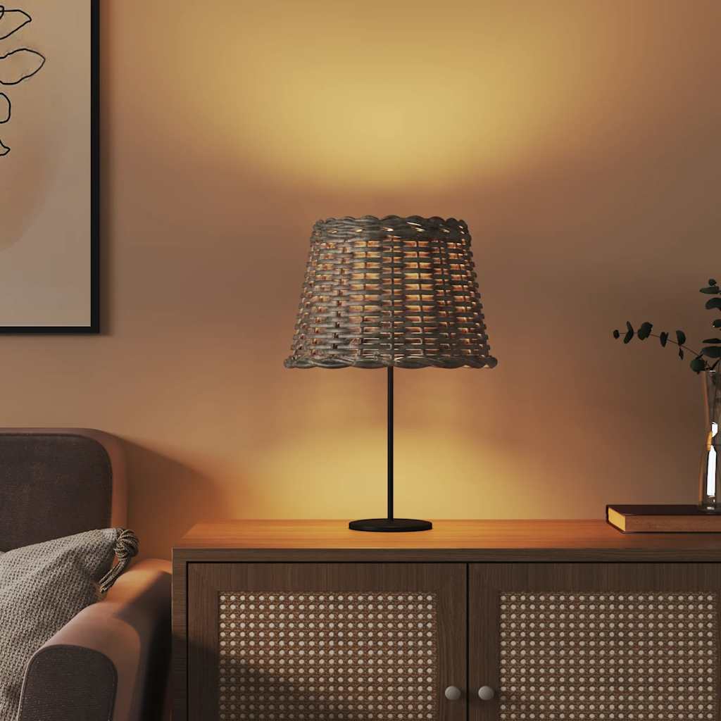 vidaXL Klosz do lampy, brązowy, Ø30x20 cm, wiklina