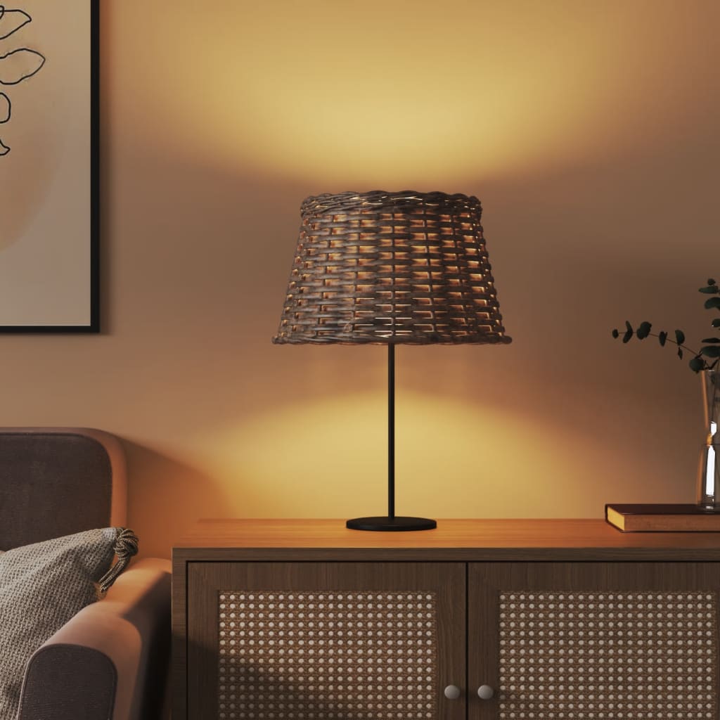 vidaXL Klosz do lampy, brązowy, Ø38x23 cm, wiklina