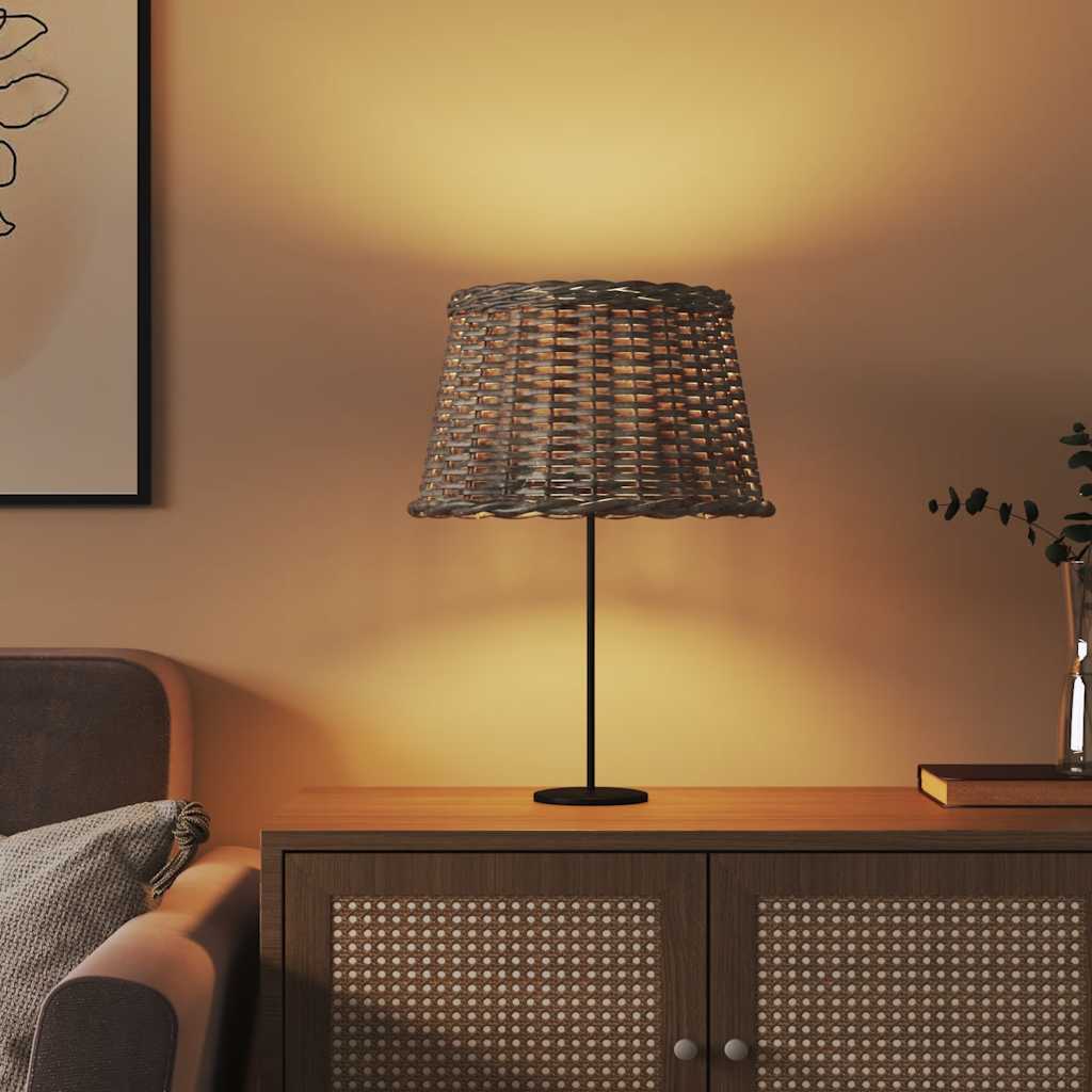 vidaXL Klosz do lampy, brązowy, Ø45x28 cm, wiklina