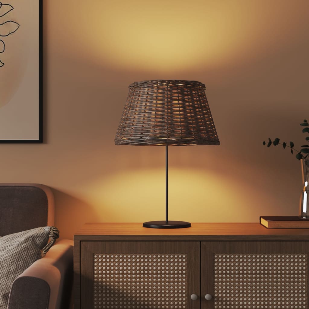 vidaXL Klosz do lampy, brązowy, Ø50x30 cm, wiklina