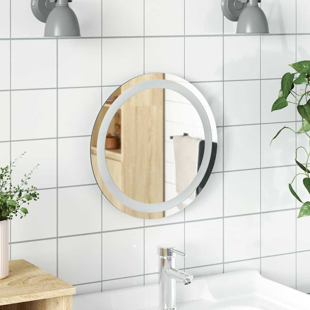 vidaXL Lustro łazienkowe z LED, okrągłe, 40 cm