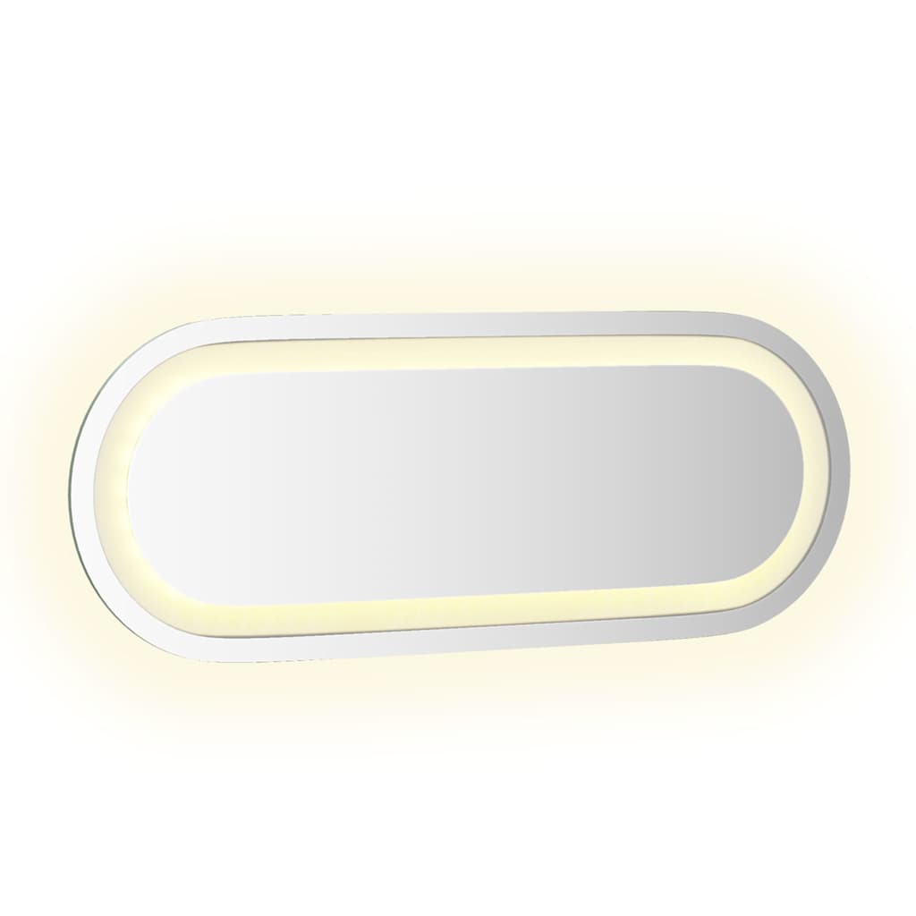 vidaXL Lustro łazienkowe z LED, 40x15 cm, owalne