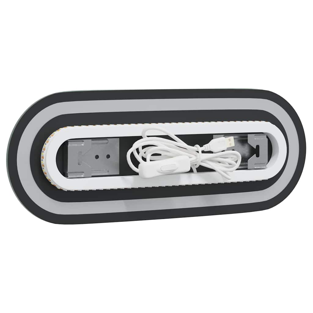 vidaXL Lustro łazienkowe z LED, 40x15 cm, owalne