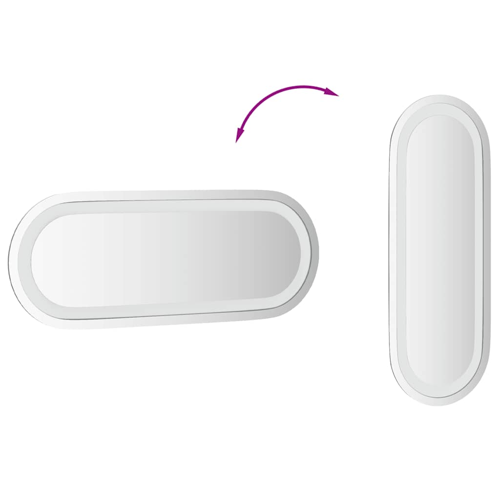 vidaXL Lustro łazienkowe z LED, 40x15 cm, owalne