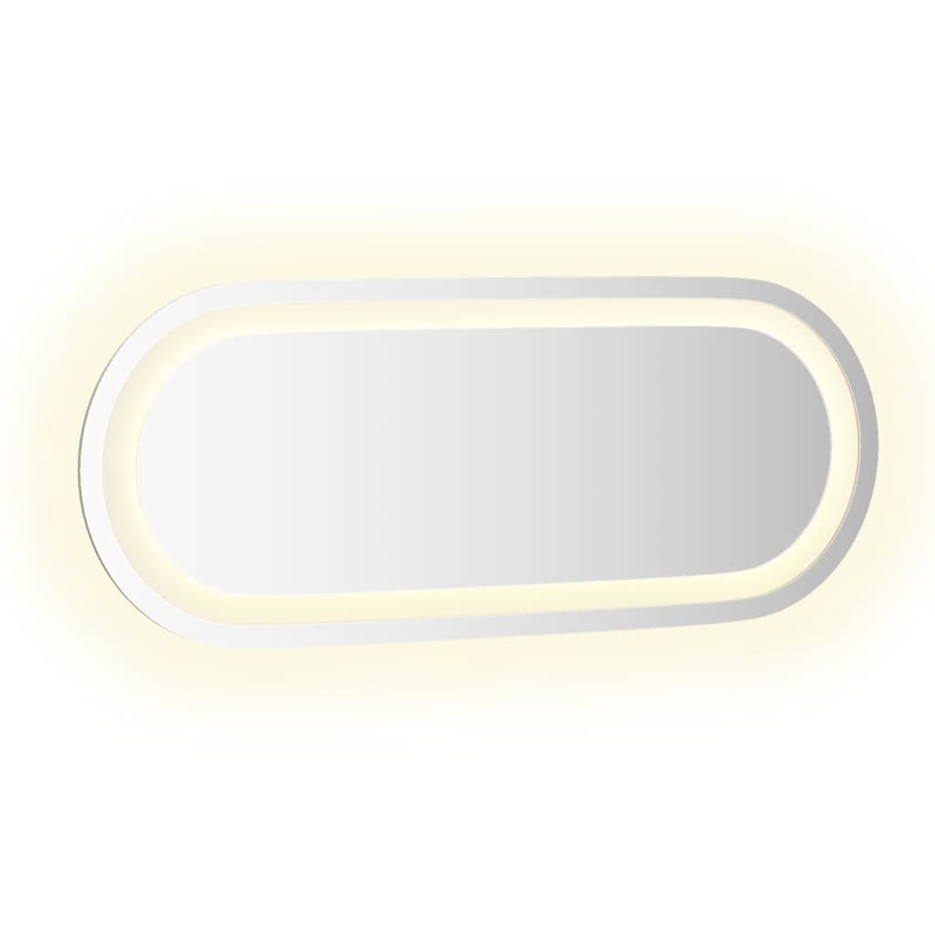 vidaXL Lustro łazienkowe z LED, 50x20 cm, owalne